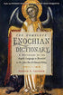 The Complete Enochian Dictionary book by Donald Laycock showing front cover with Enochian angelic script for the angelic language system revealed to John Dee