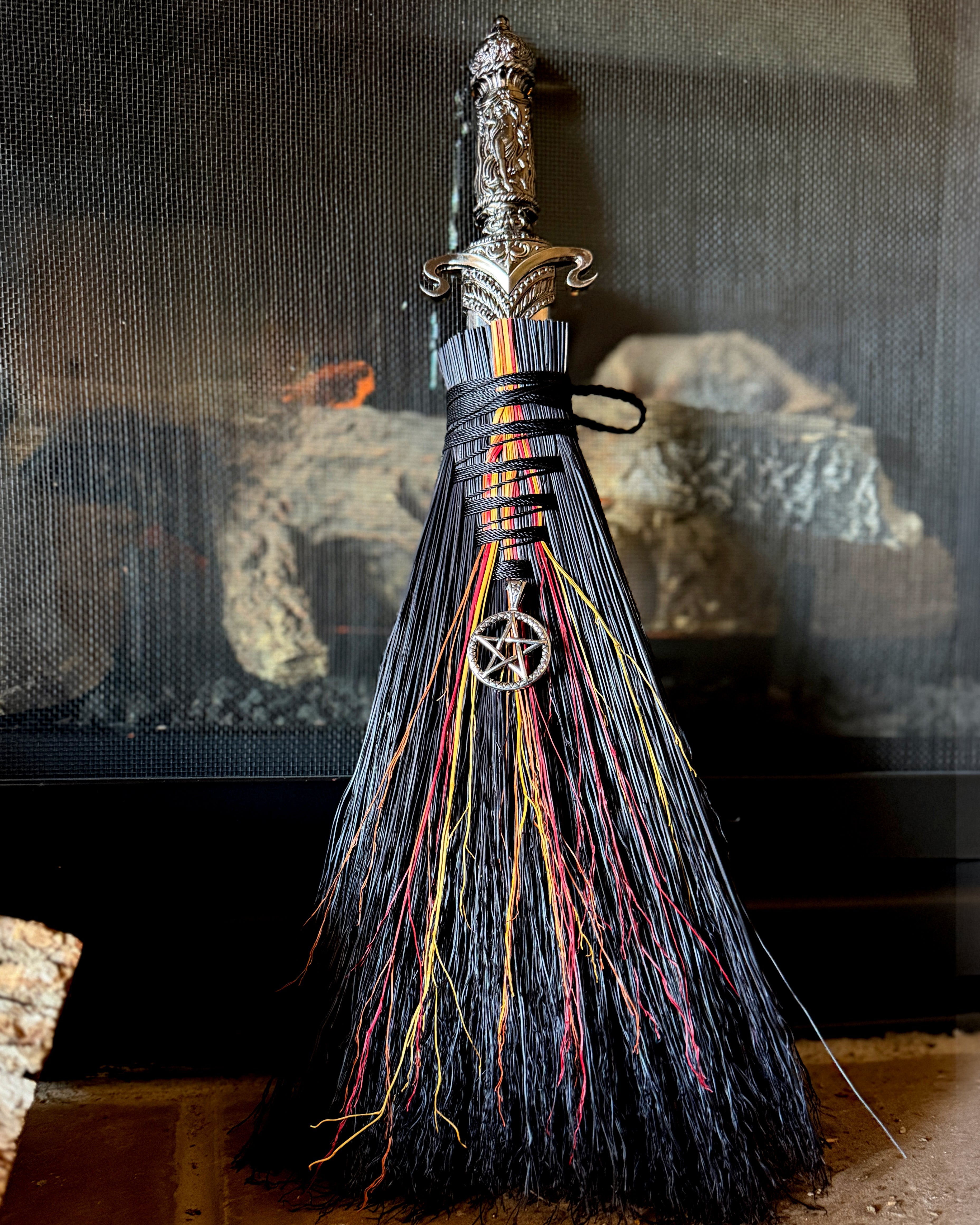 Rooted Flame Athame Besom