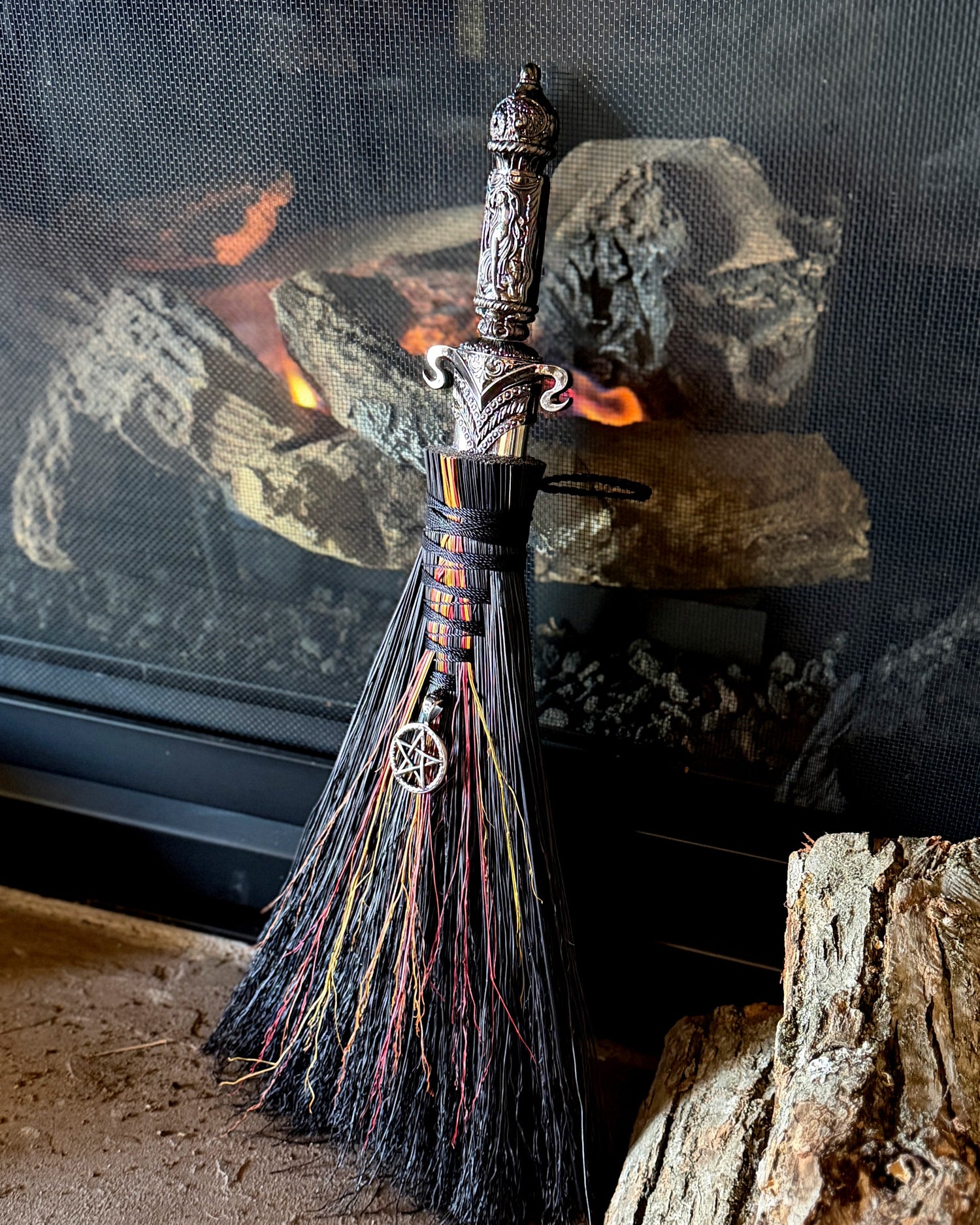 Rooted Flame Athame Besom
