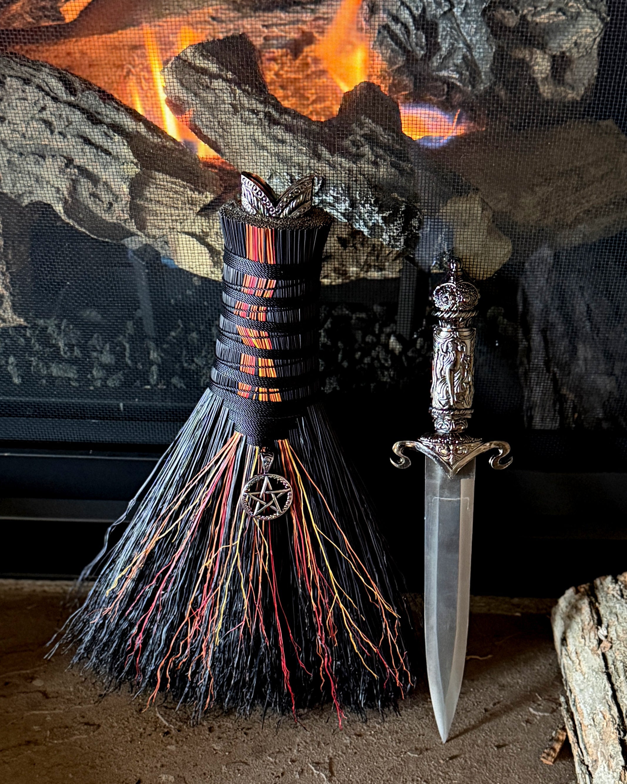 Rooted Ember Athame Besom