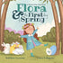 Flora and the First Day of Spring kids hardcover book by Converse and Sultanova showing spring nature illustration on cover for children