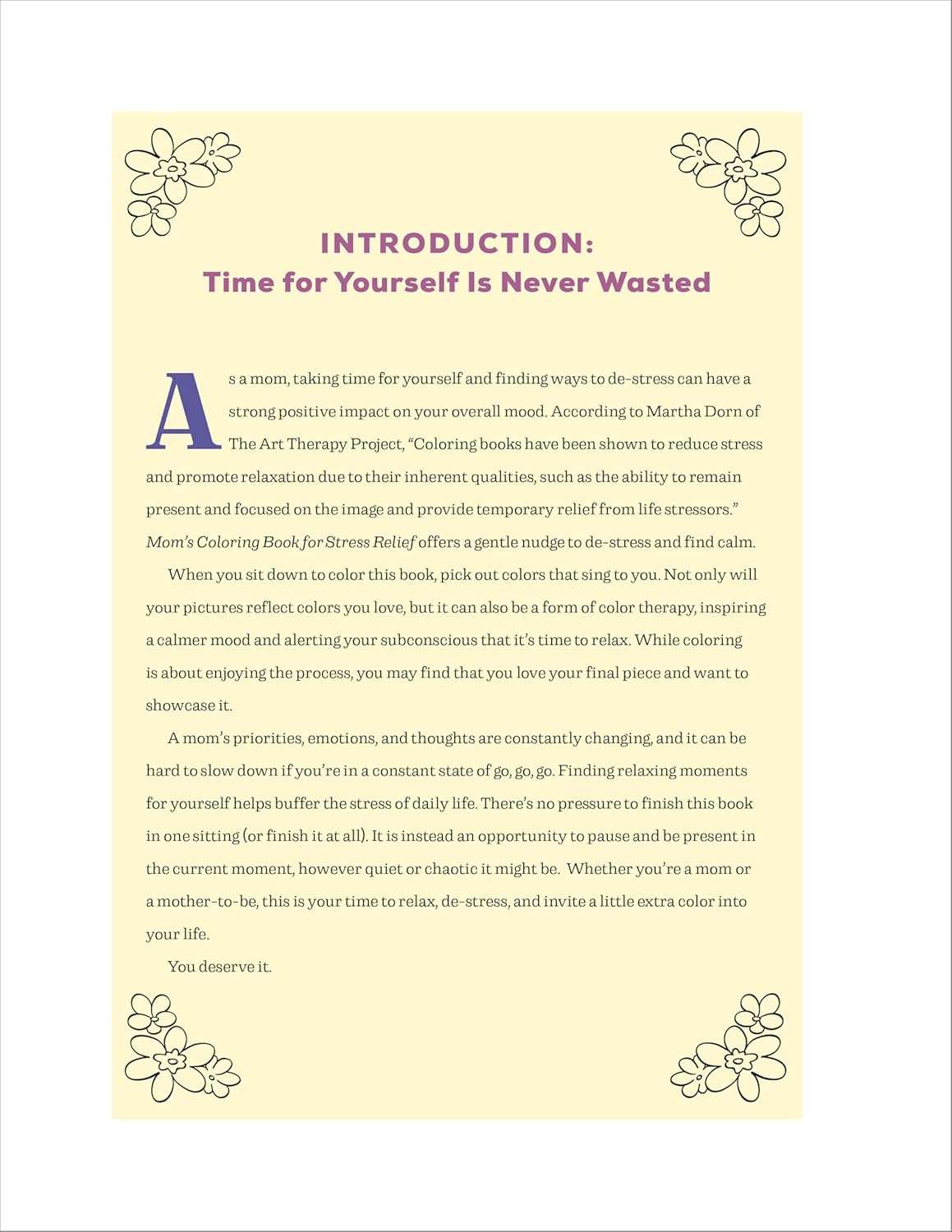 Interior page of Mom&