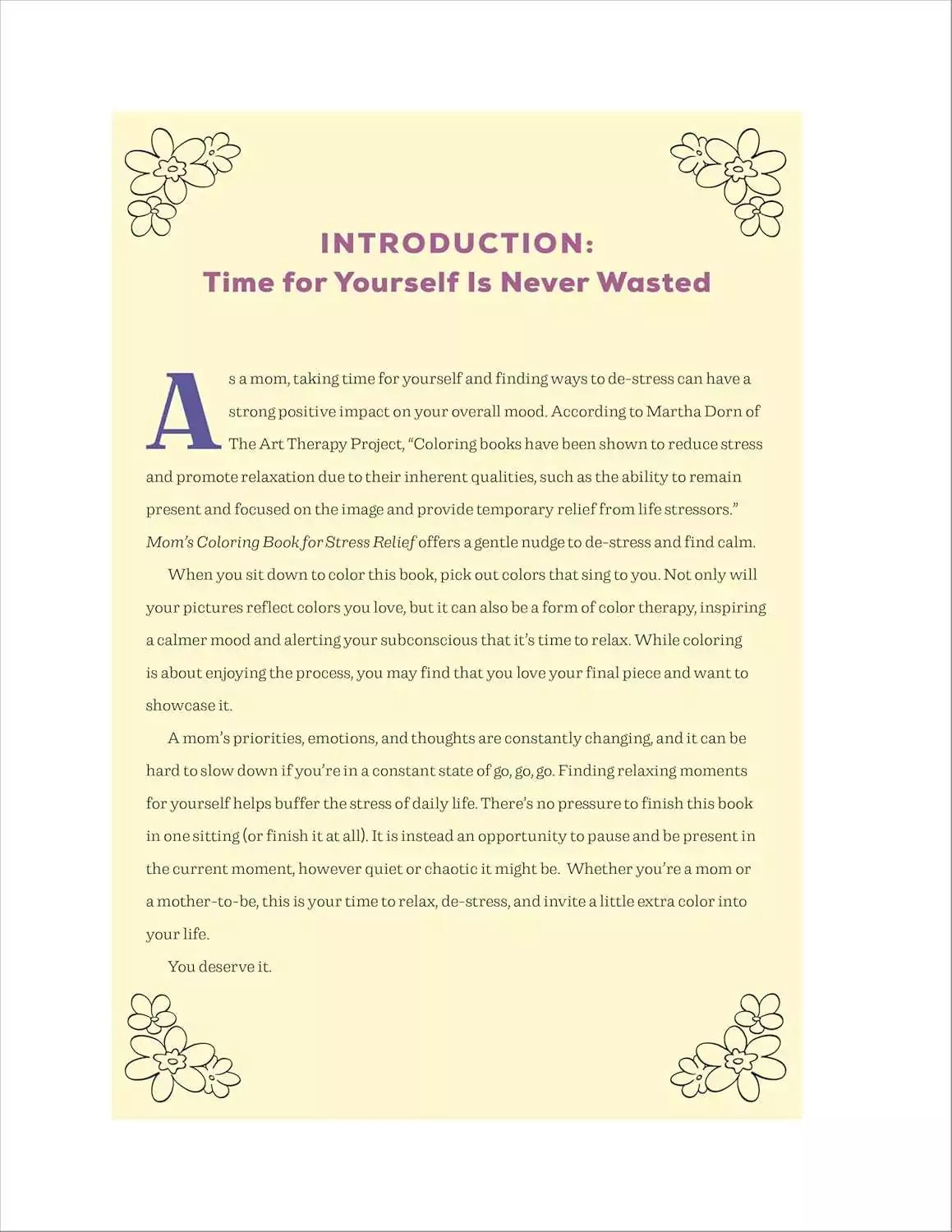 Interior page of Mom&