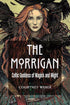The Morrigan book cover featuring a detailed illustration of the Celtic goddess with red flowing hair surrounded by ravens.