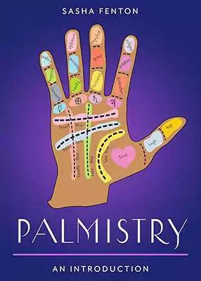 Palmistry An Introduction by Sasha Fenton — book cover showing illustrated hand with palm reading lines for this beginner divination guide.
