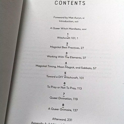 Back cover of Queering Your Craft by Cassandra Snow showing author information and book description for LGBTQ+ witchcraft guide.