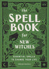 Spell Book for New Witches by Ambrosia Hawthorn — beginner witchcraft paperback book cover with botanical and moon phase design.