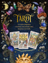 Cover of Tarot: A Guided Workbook showing Judgment, The Sun, and Strength cards surrounded by moons, butterflies, and crystals — interactive tarot journal.