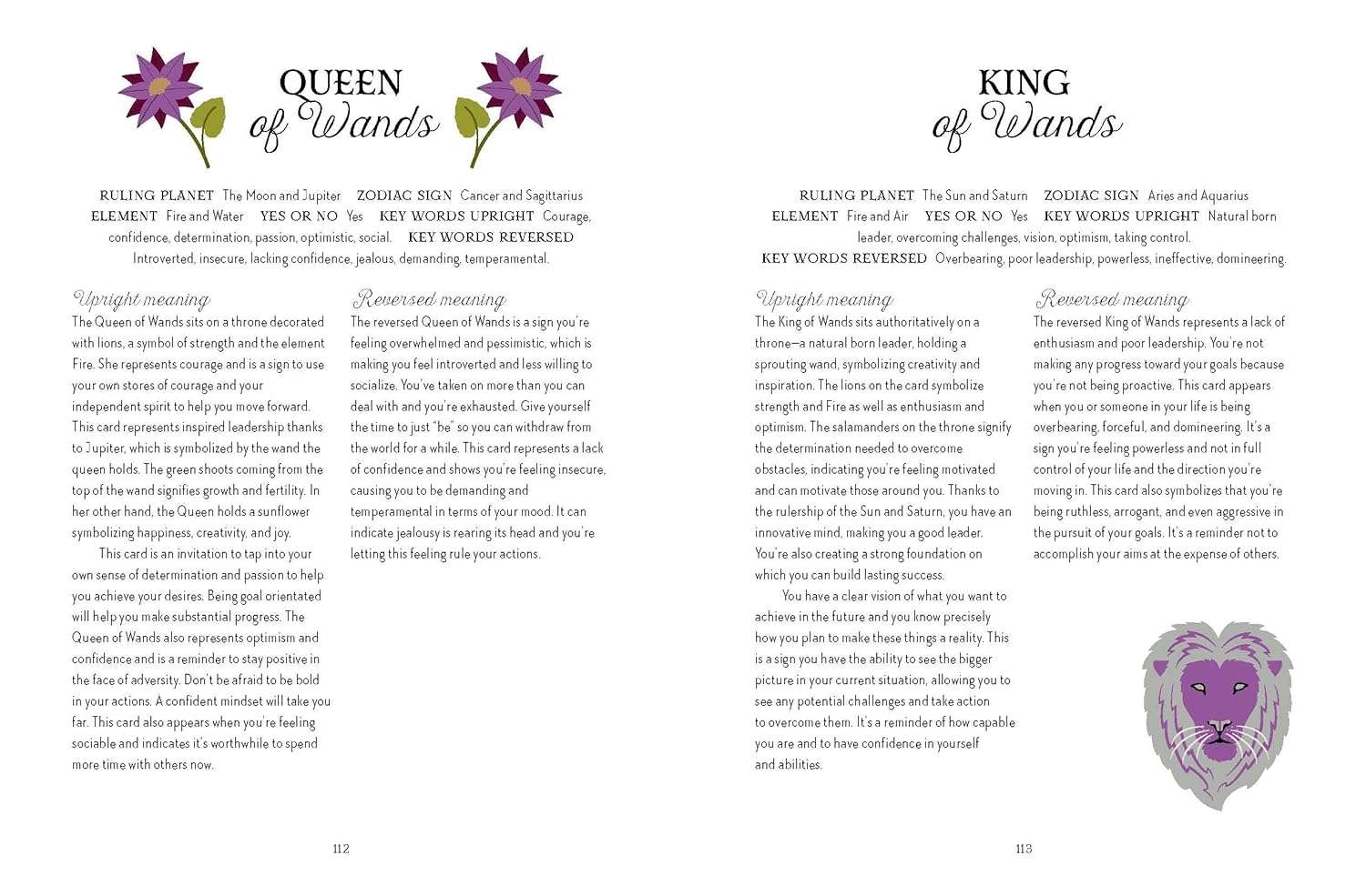 Sample chapter page from Tarot Magick by Lindsay Squire with tarot reading techniques