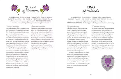 Sample chapter page from Tarot Magick by Lindsay Squire with tarot reading techniques