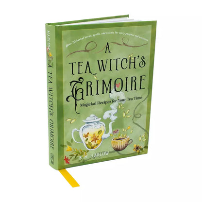 Green hardcover of A Tea Witch&