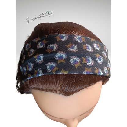 Black Crystal Ball Headband &amp; Scrunchie – Witchy Hair Accessories