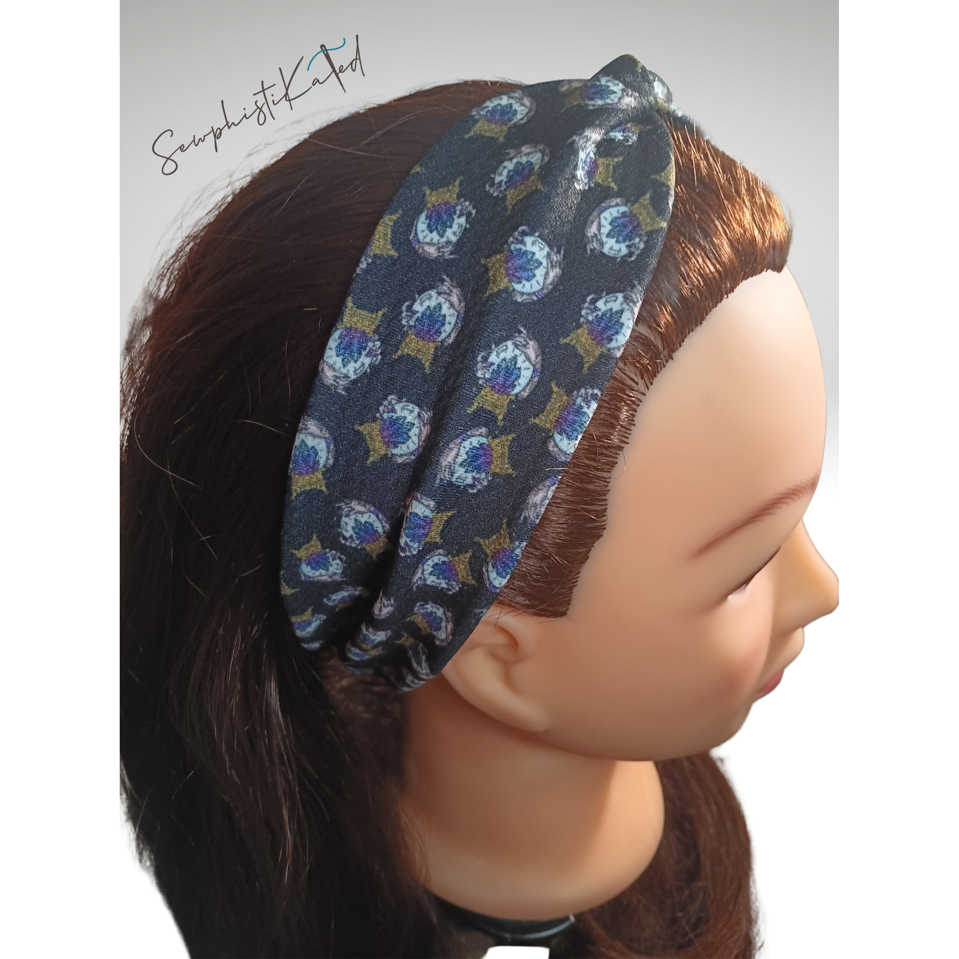 Black Crystal Ball Headband &amp; Scrunchie – Witchy Hair Accessories