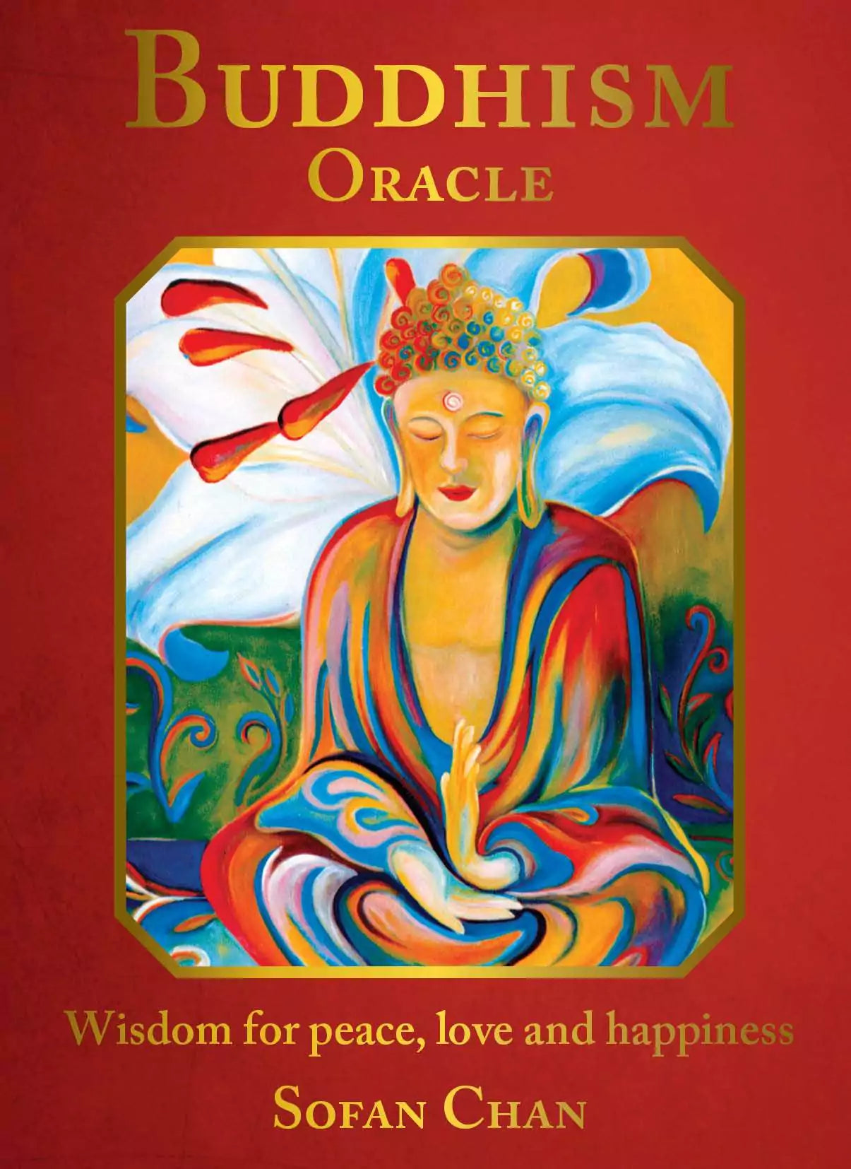 Buddhism Oracle card featuring Buddhist wisdom teaching with colorful illustration