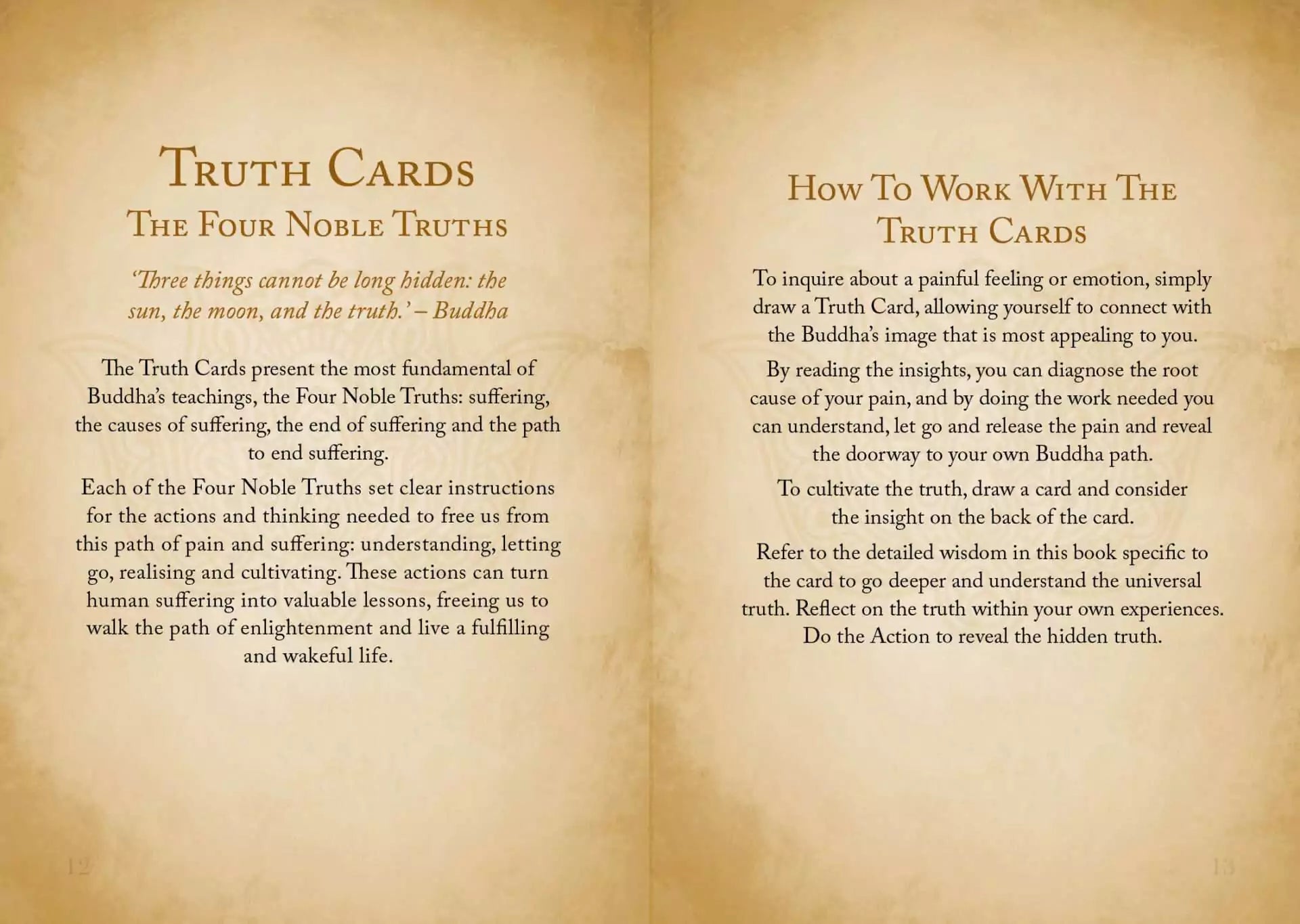 Buddhism Oracle card with dharma wheel or sacred symbol from Buddhism deck