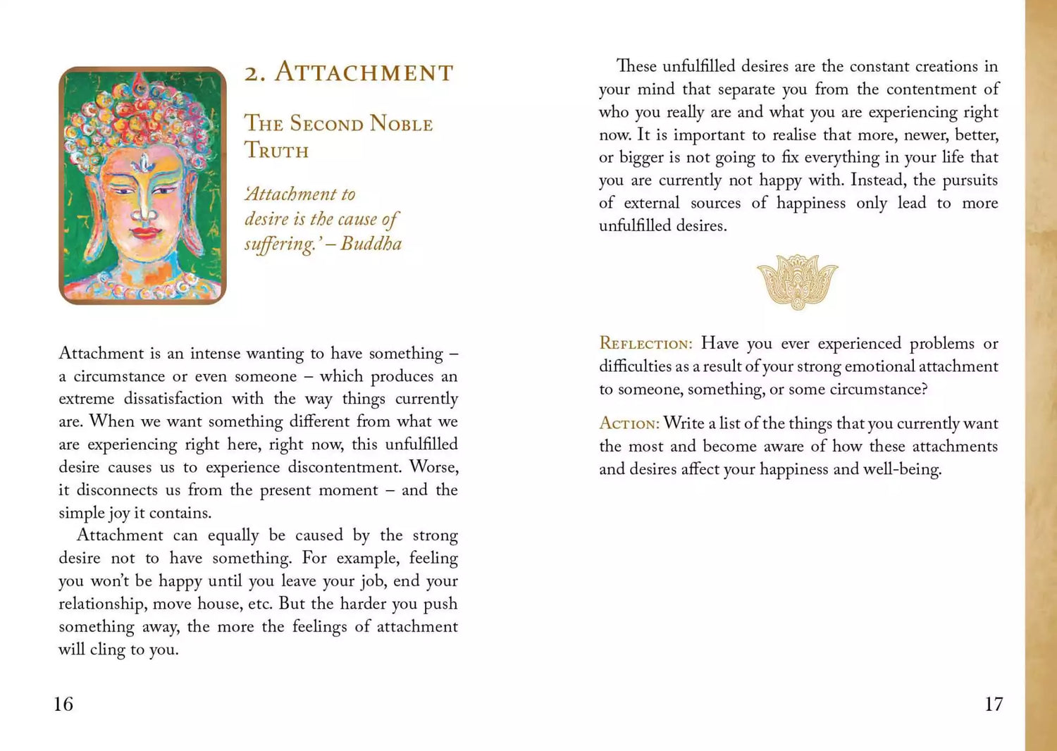 Buddhism Oracle card showing compassionate deity or spiritual figure illustration