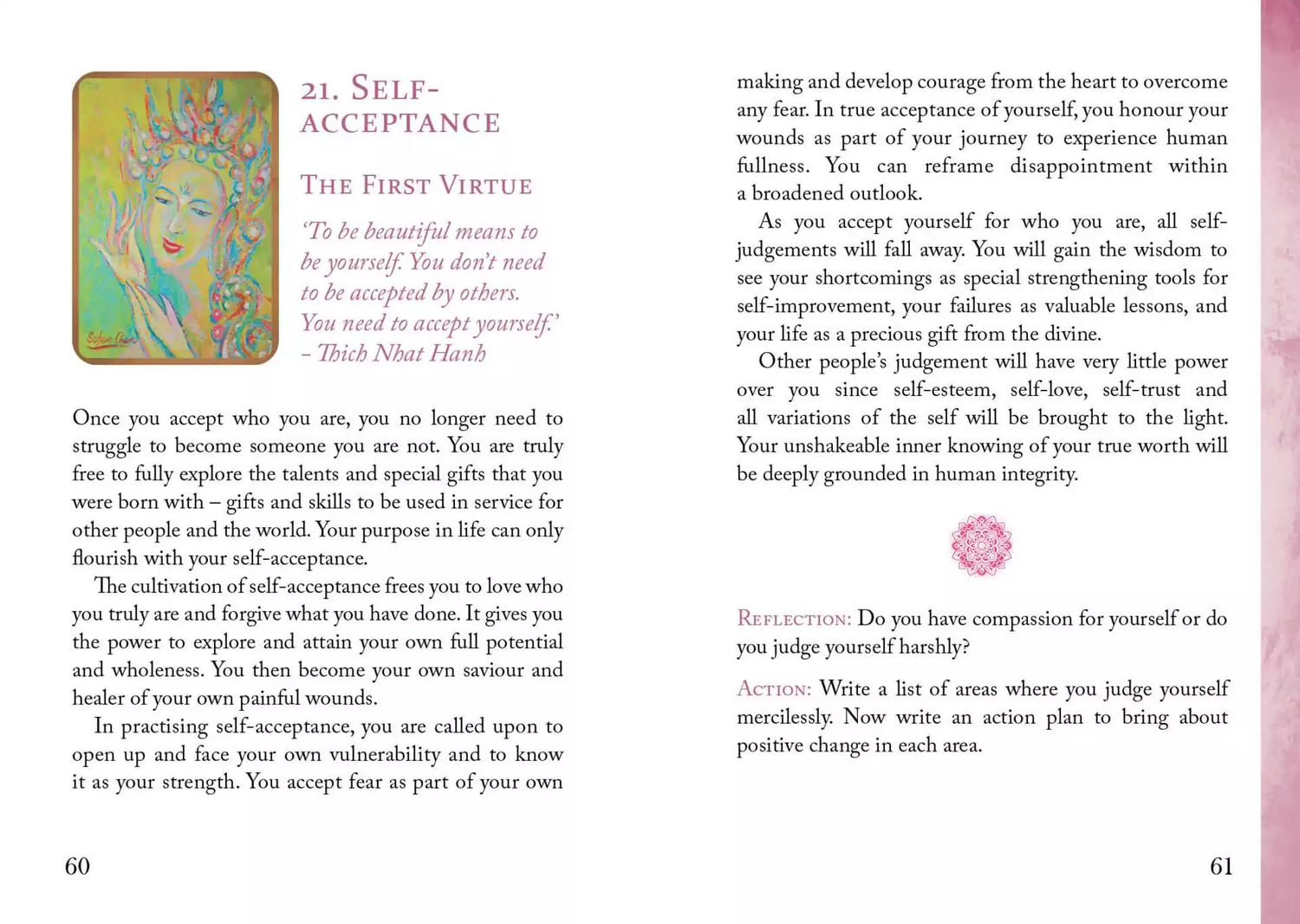 Buddhism Oracle card from Sofan Chan deck with detailed spiritual illustration