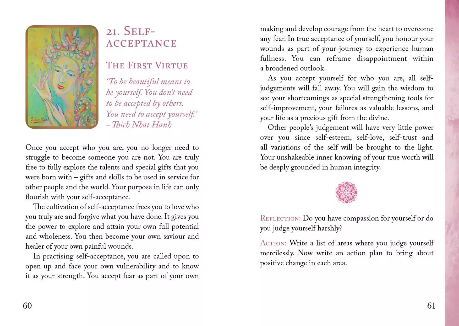 Buddhism Oracle card from Sofan Chan deck with detailed spiritual illustration