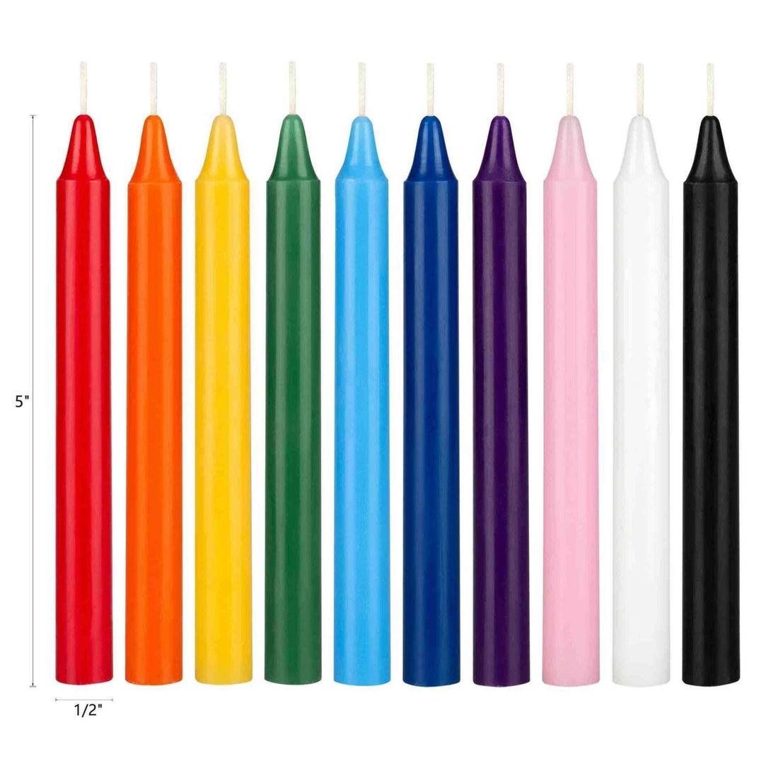 100-Pack Assorted Chime Spell Candles – 5" Ritual Candles for Color Magic &amp;amp; Intention Work