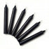 Set of 6 black 6-inch household taper candles for banishing protection and shadow work rituals, candle magic starter supply