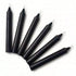 Set of 6 black 6-inch household taper candles for banishing protection and shadow work rituals, candle magic starter supply