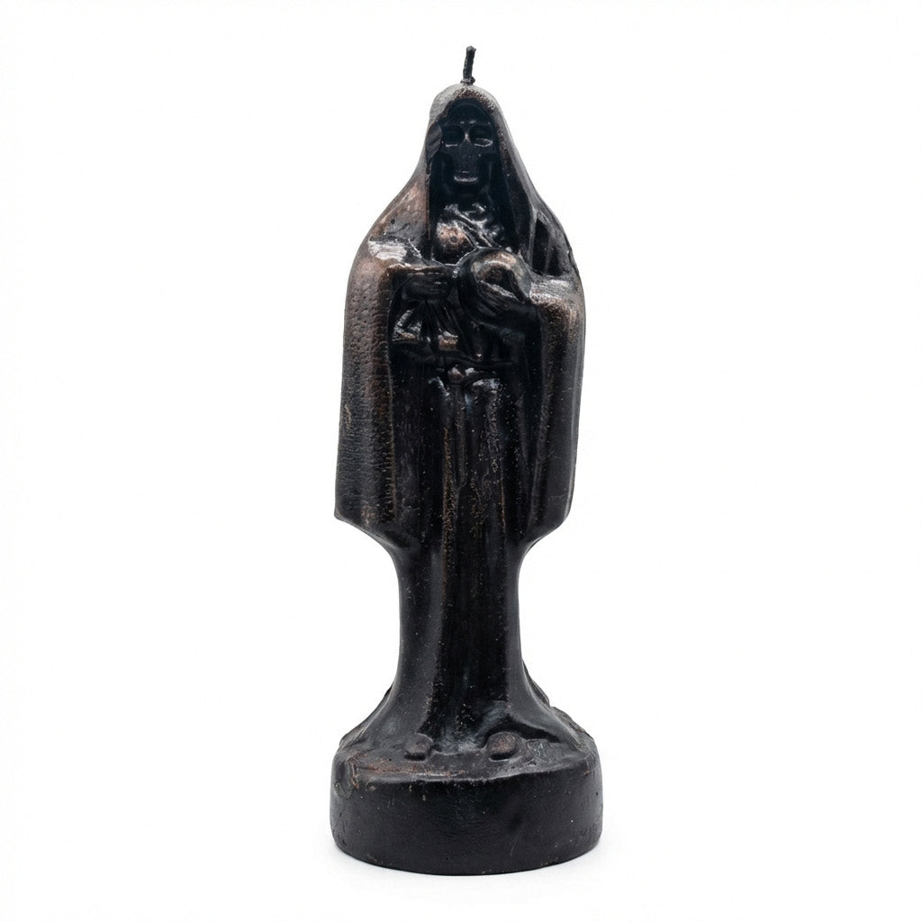 10" Black Holy Death candle