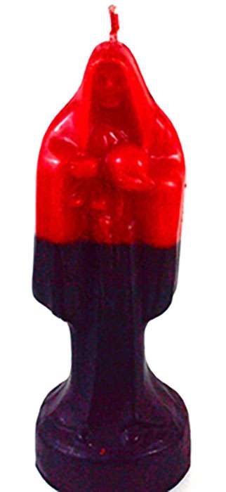 10" Red/ Black Holy Death candle