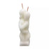 White 5-inch figure candle shaped as two embracing people for love union new relationship and spiritual bonding rituals