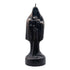 Tall 10-inch black wax figure candle depicting Santa Muerte the Holy Death folk saint in a cloaked form for devotional protection ritual use