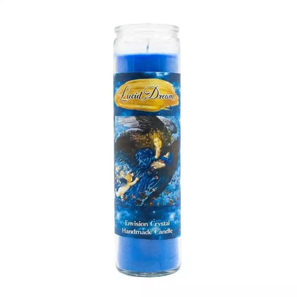 Lucid Dream Gateway to Astral Realm aromatic jar candle with dreamscape label, 7-day candle for dream work and astral travel