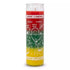 Road Opener / Abre Camino 7-day jar candle with tricolor red, green, and yellow layers — ritual candle for clearing blocked paths in health, business, and relationships.