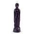 8 inch black male figure candle showing male silhouette shaped ritual candle in black wax for folk magic and protection workings