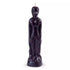 8 inch black male figure candle showing male silhouette shaped ritual candle in black wax for folk magic and protection workings