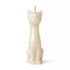 White paraffin 5.5-inch cat figure candle seated upright, used in spiritual rituals for purity, clarity, and animal spirit magic.