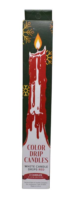 (set of 2) Red Drip candles