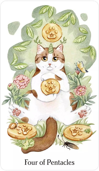 Caticorn Tarot card featuring playful feline magic illustration