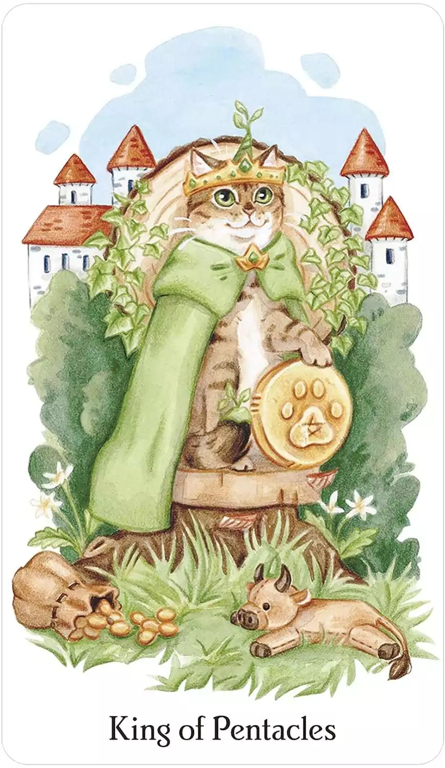 Caticorn Tarot card with soft pastel and magical cat imagery