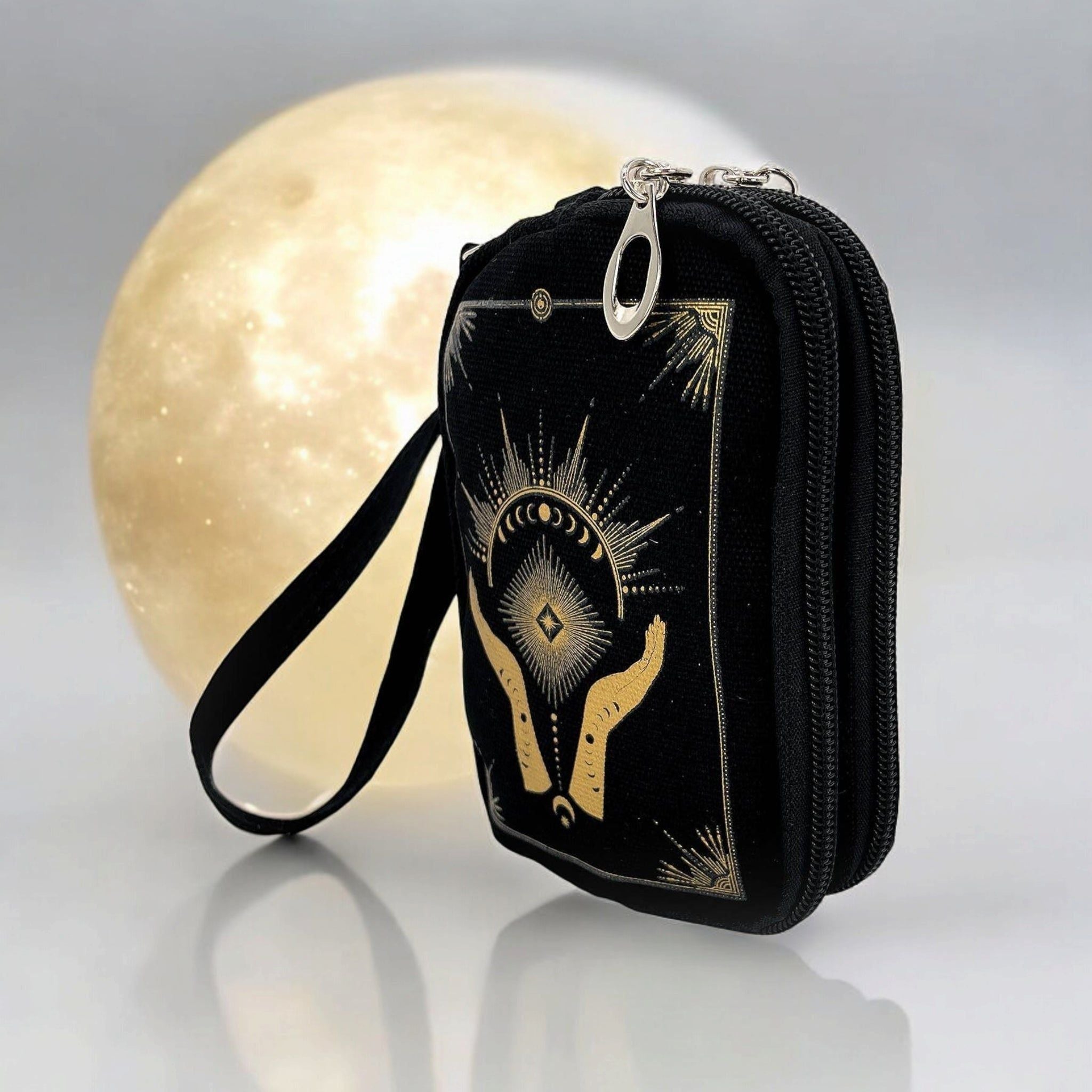 Celestial Hands Wristlet – Moon Pendant, Celestial Sky, or Moon Phases