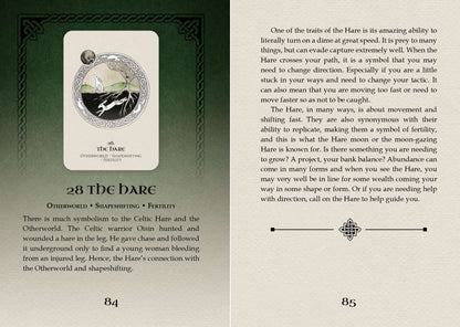 Celtic Spirit Oracle card titled The Dark featuring an atmospheric illustration of shadowed forest and nocturnal sky