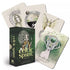 Celtic Spirit Oracle deck box with several illustrated cards fanned out showing intricate Celtic knotwork and nature spirit imagery