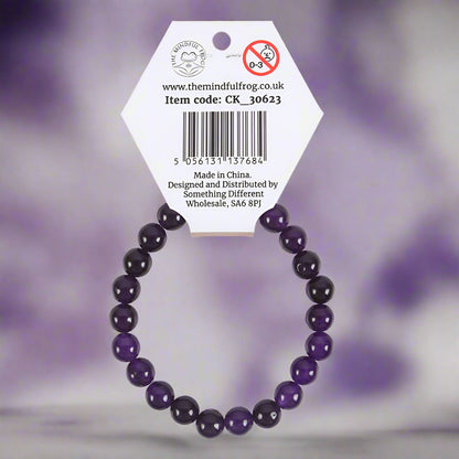 Chakra Natural Gemstone Bracelet – Third Eye Chakra Amethyst