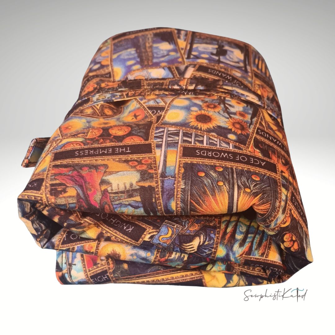 Classic Tarot &amp; Black Cat Reading Mat, Deck Wrap &amp; Altar Cloth | Reversible Padded Tarot Accessory