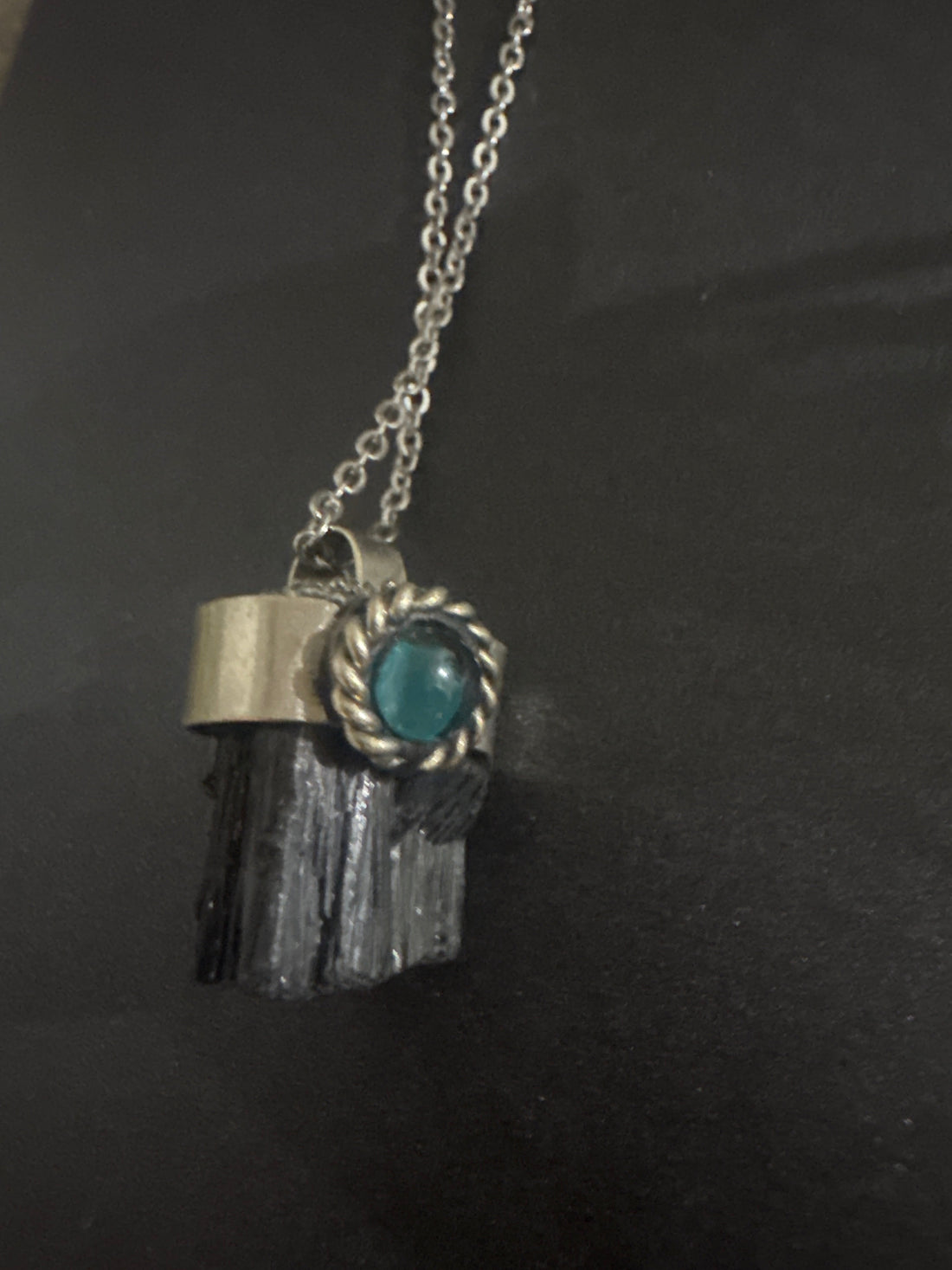 Tourmaline with Pyrite Necklace