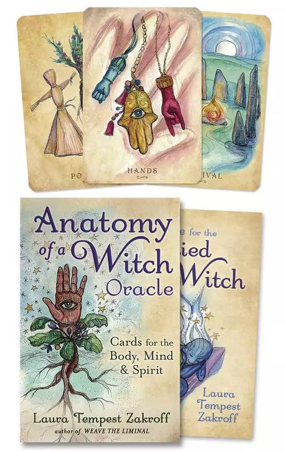 Anatomy of a Witch Oracle deck box by Laura Tempest Zakroff with vivid illustration of the witch&