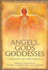 Angels Gods and Goddesses Oracle deck by Toni Carmine Salerno showing box and luminous ethereal card illustrations featuring divine beings