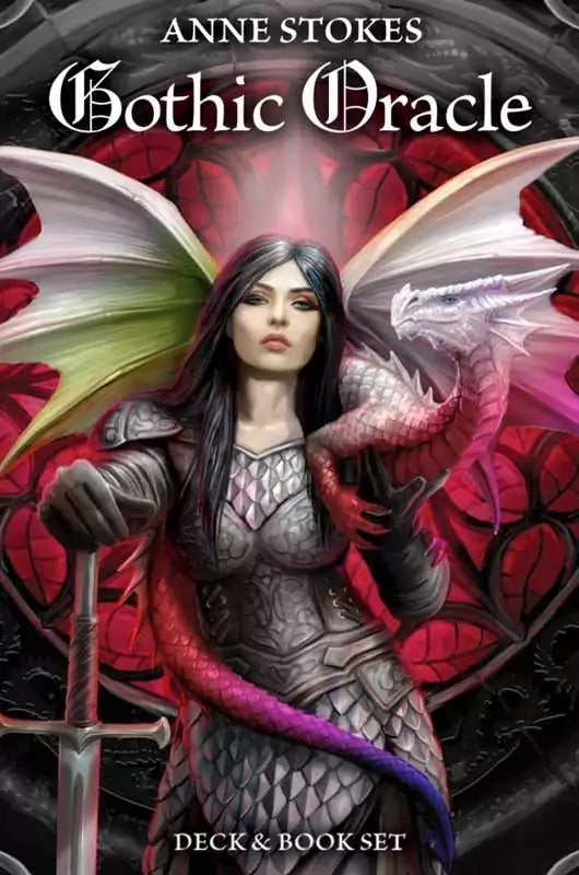 Anne Stokes Gothic Oracle deck box and guidebook by Steven Bright with dark fantasy card art