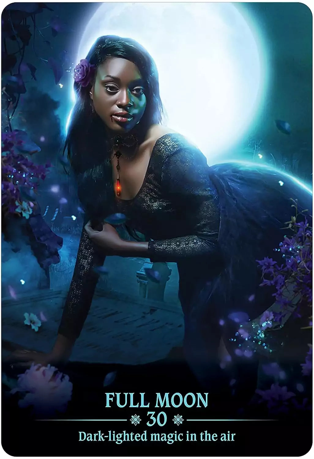 Dark Light Oracle card with abstract botanical and shadow symbolism — one of 44 cards from the Bach and Eschenazi oracle deck.