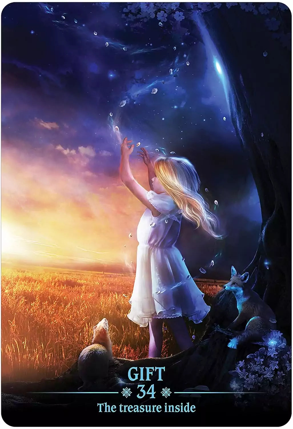 Dark Light Oracle card showing a shadow figure with dramatic chiaroscuro illustration style — sample card from the shadow work deck.