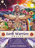 Earth Warriors Oracle card art featuring diverse spiritual guardian figures surrounded by nature imagery and symbolic elemental motifs.