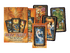 Easy Tarot deck and book set by Ellershaw and Marchetti showing tarot card box alongside guidebook and sample illustrated cards